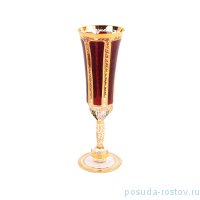 Бокалы для шампанского 140 мл 6 шт &quot;Эгерманн /Рубин в золотой оправе&quot; / 150723