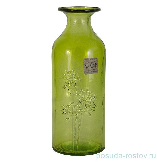 Ваза для цветов 19 см зелёная "citron breeze" / 292057