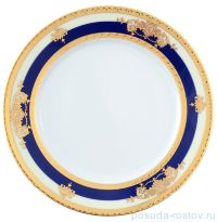 Набор тарелок 17 см 6 шт &quot;Яна /Синяя полоса с золотым вензелем&quot; / 056379