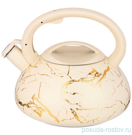 Чайник 3 л со свистком индукционное капсульное дно бежевый &quot;Fantasy&quot; / 334710