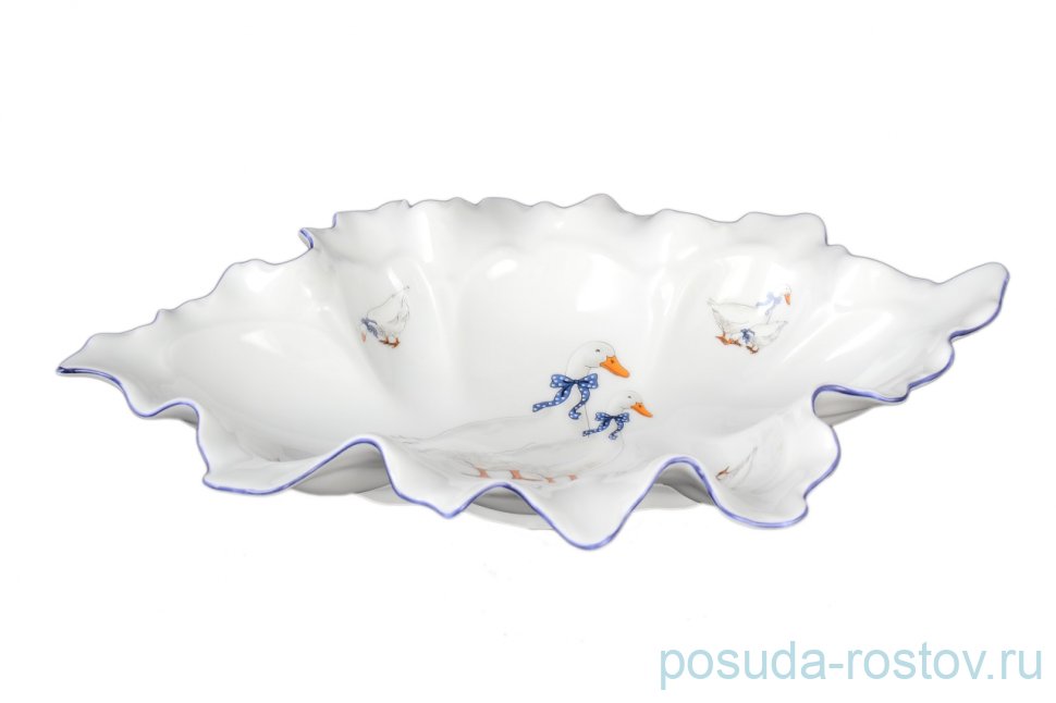 Салатник 28 см волна "Корона /Гуси" / 042296 Салатник 28 см волна "Корона /Гуси" / 042296