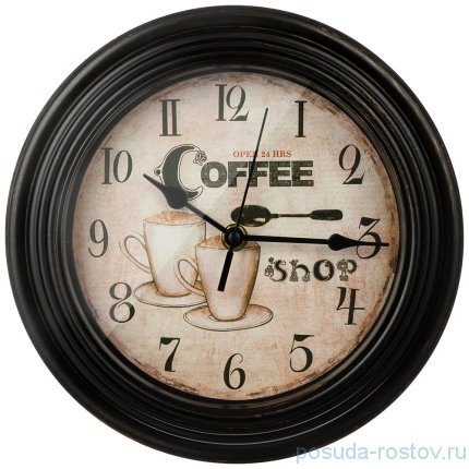 Часы настенные 22,8 х 22,8 х 4,6 см &quot;COFFEE SHOP&quot; / 268844