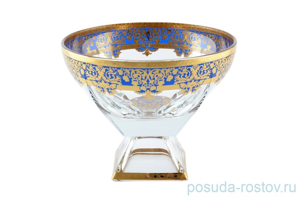 Конфетница 24,5 см н/н "Наталия /Золотой узор /Синяя" / 132277 Конфетница 24,5 см н/н "Наталия /Золотой узор /Синяя" / 132277