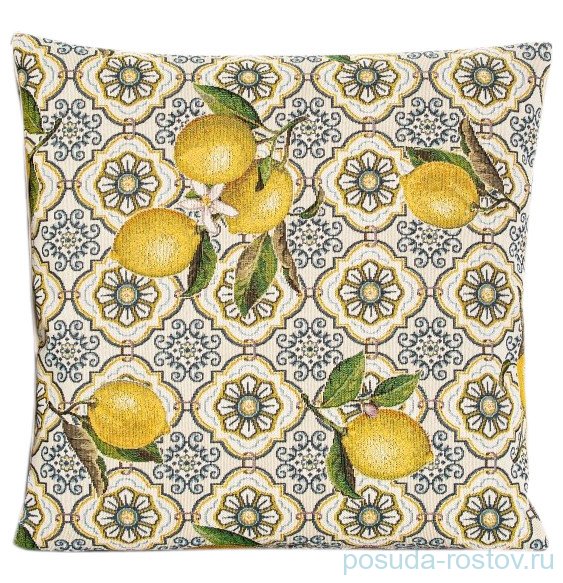Наволочка 45 х 45 см "Изразцы Лимоны" / 302245 Наволочка 45 х 45 см "Изразцы Лимоны" / 302245