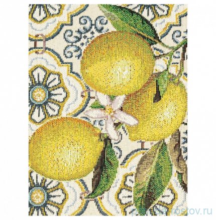 Наволочка 45 х 45 см &quot;Изразцы Лимоны&quot;  / 302245