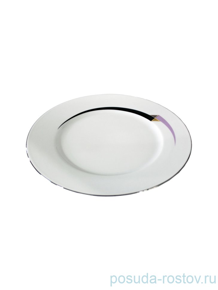 Тарелка 26 см 1 шт "Сильвия /Сиренево-чёрная стрела" / 232109 Тарелка 26 см 1 шт "Сильвия /Сиренево-чёрная стрела" / 232109