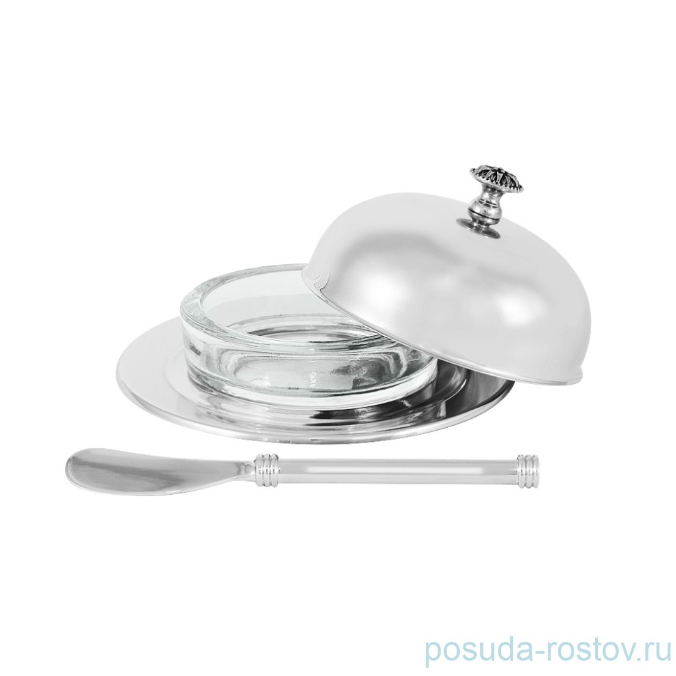 Маслёнка 14 см на подставке + нож для масла "Британи" / 263742 Маслёнка 14 см на подставке + нож для масла "Британи" / 263742