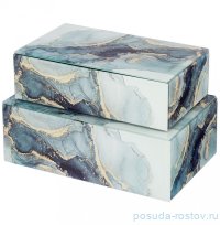 Набор шкатулок 21 х 12 х 6,5/23 х 15 х 8,5 см 2 шт &quot;Мрамор&quot; / 292864