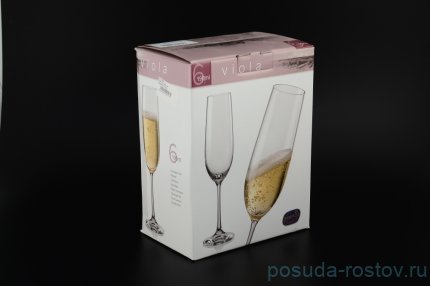 Бокалы для шампанского 190 мл 6 шт &quot;Виола /Ассорти&quot; / 092077