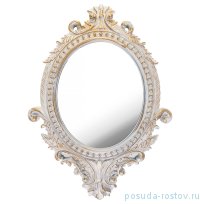 Зеркало настенное 73 х 54 см овальное белое &quot;GALAXY&quot; / 172387