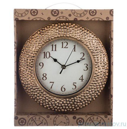 Часы настенные 25 см кварцевые &quot;ITALIAN STYLE /Античное золото&quot; / 187947