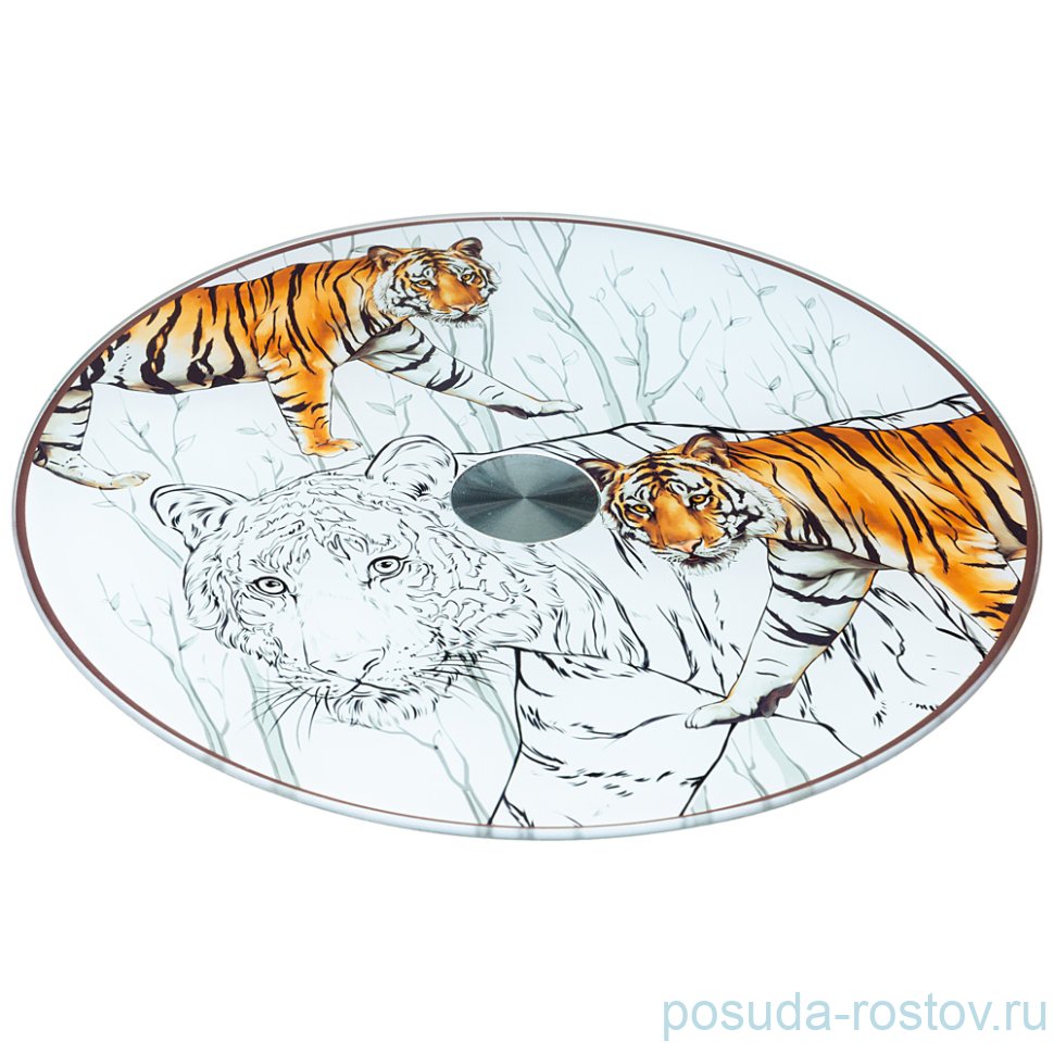 Блюдо 25 х 2,5 см вращающееся "тигр" / 262814 Блюдо 25 х 2,5 см вращающееся "тигр" / 262814