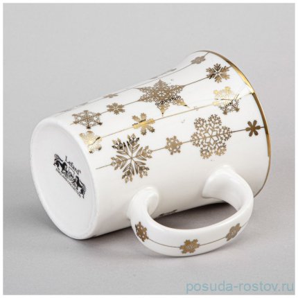Кружка 310 мл золото &quot;Снежинки&quot; / 359846
