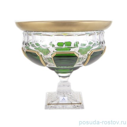 Ваза для фруктов 24 см н/н &quot;Антик /Зелёный /золото&quot; / 221722