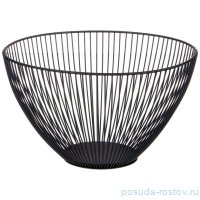 Корзина для фруктов 24,5 х 24,5 х 14 см чёрная / 336425