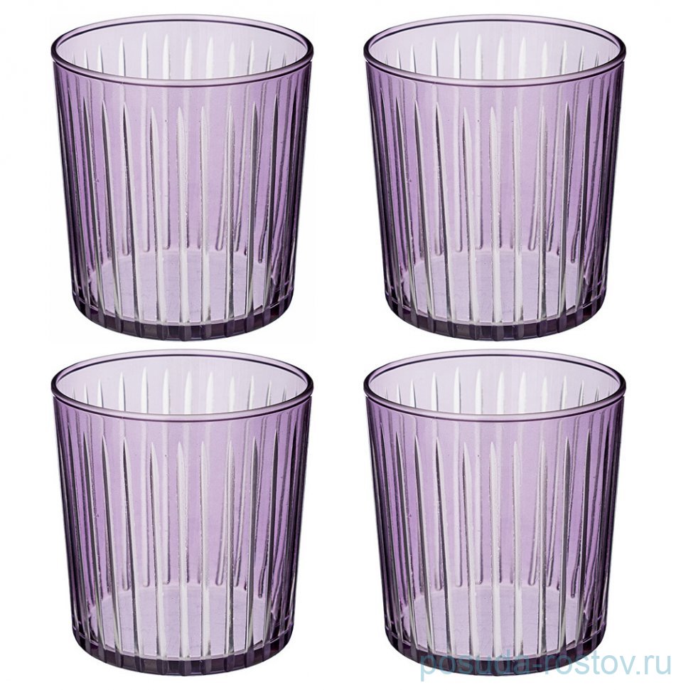 Стаканы для воды 380 мл 4 шт "Sicilia violet" / 328639