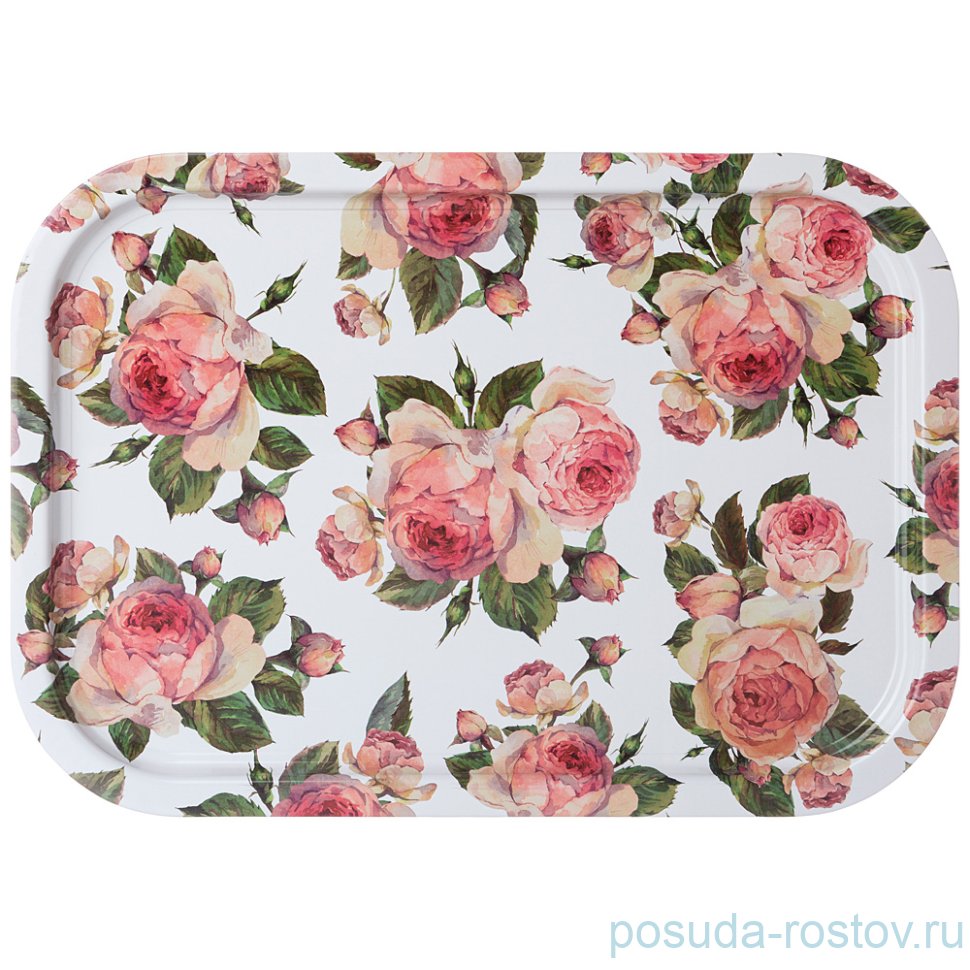 Поднос 28,5 х 40 см прямоугольный "винтаж /розы" / 255917