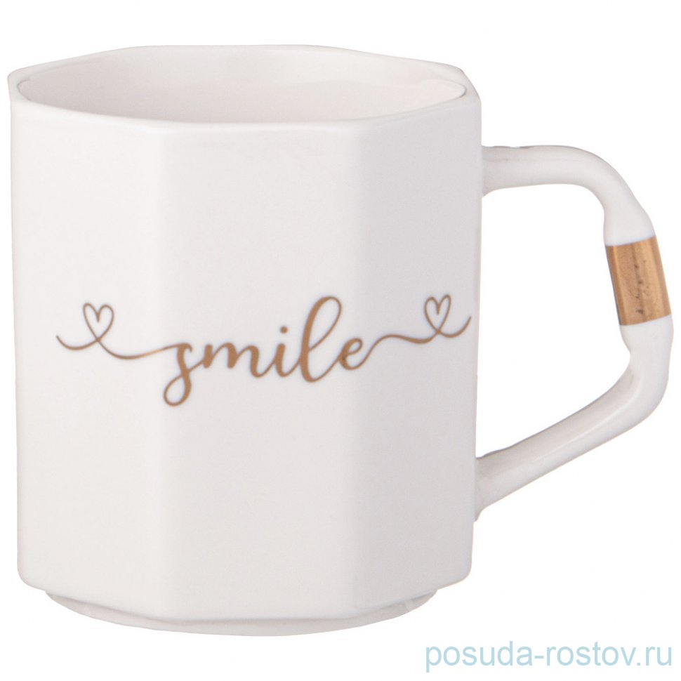 Кружка 340 мл белая "Smile" / 339674 Кружка 340 мл белая "Smile" / 339674