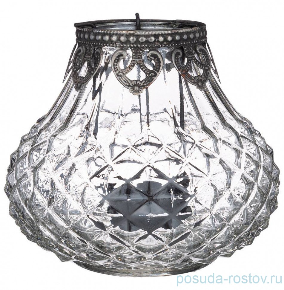 Подсвечник 13 х 13 х 12 см "Измир" с металлическими элементами / 272895