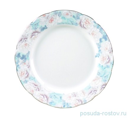 Набор тарелок 17 см 6 шт &quot;Роза /Голубая роза /платина&quot; / 232343