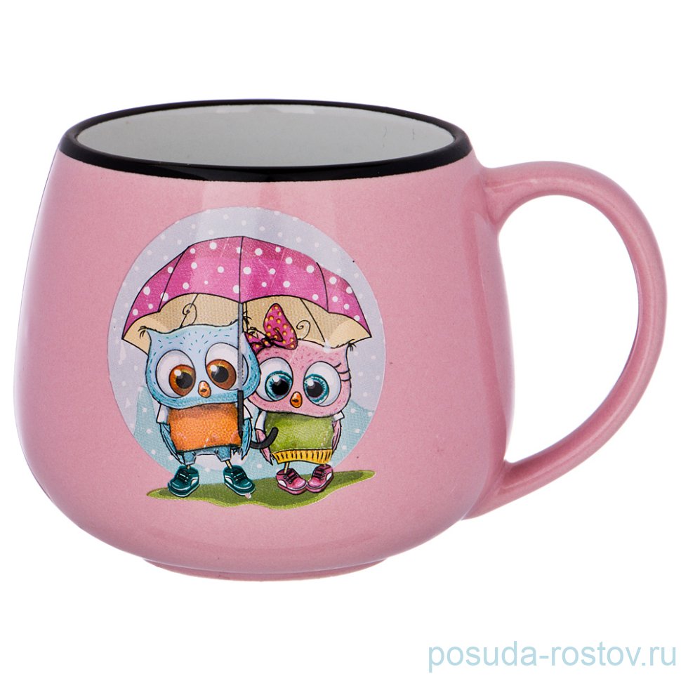 Кружка 350 мл "Милые совята /Розовый" / 207889 Кружка 350 мл "Милые совята /Розовый" / 207889