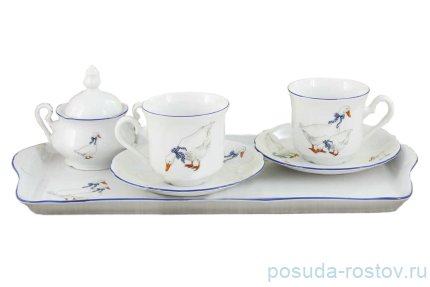 Кофейный набор на 2 персоны 7 предметов Тет-а-тет &quot;Мэри-Энн /Гуси&quot; (подарочный) / 157467