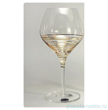 Бокалы для белого вина 350 мл 2 шт &quot;Аморосо /Золотая спираль /8441&quot;** / 111241