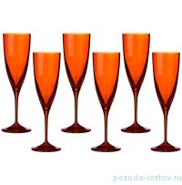 Бокалы для шампанского 220 мл 6 шт &quot;Кейт /Оранжевые&quot;  / 170352