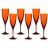 Бокалы для шампанского 220 мл 6 шт &quot;Кейт /Оранжевые&quot; / 170352