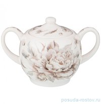 Сахарница 400 мл серая &quot;Белый цветок&quot; / 230689