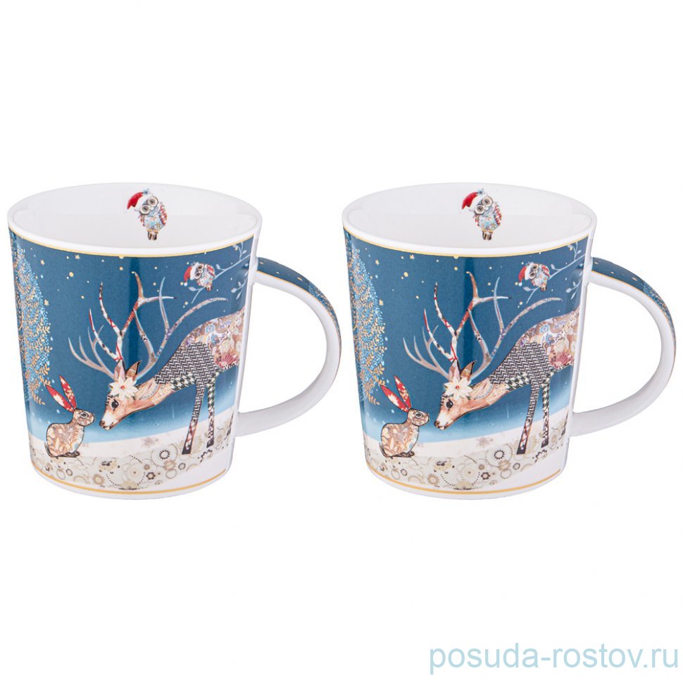 Набор кружек lefard christmas 2 шт. 350 мл печворк / 355102