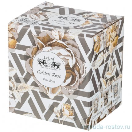 Кружка 400 мл белая &quot;golden rose&quot; / 208438