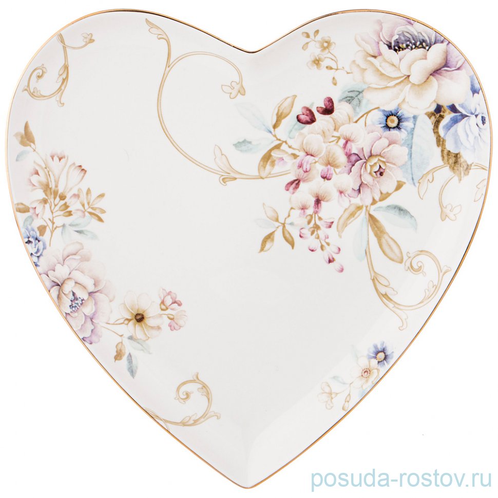 Тарелка 21,5 х 2 см 1 шт сердце "завтрак у короля 2" / 245634