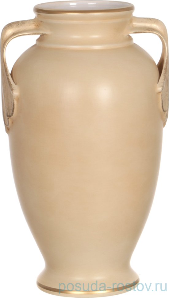 Ваза для цветов 42 см с ручками бежевая "ирис" / 193610 Ваза для цветов 42 см с ручками бежевая "ирис" / 193610