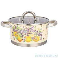 Кастрюля 18 х 10 см со стеклянной крышкой 2,5 л &quot;Прованс /Лимоны&quot; / 269783