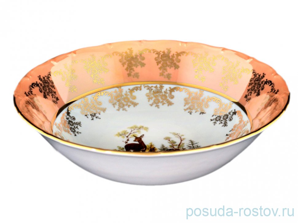 Салатник 23 см Bohemia Porcelan Moritz Zdekauer 1810 s.r.o. "Магнолия /Охота бежевая" / 052573 Салатник 23 см Bohemia Porcelan Moritz Zdekauer 1810 s.r.o. "Магнолия /Охота бежевая" / 052573