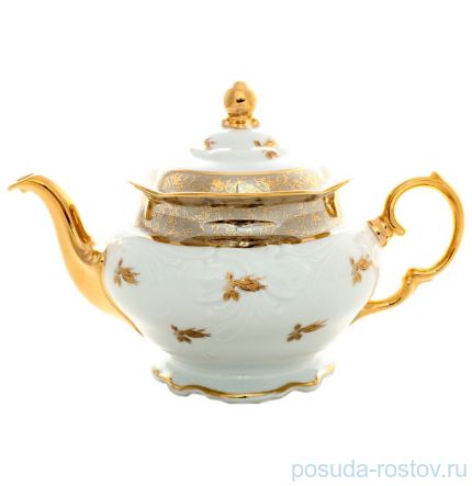 Заварочный чайник 1,2 л &quot;Фредерика /Бежевая с золотыми листиками&quot; / 134331