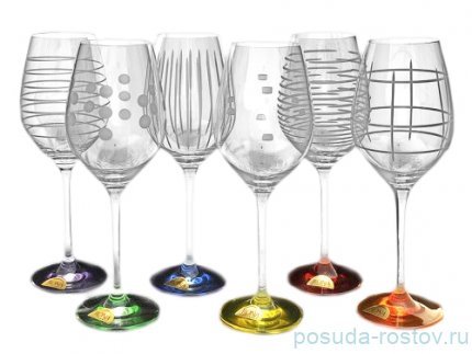 Бокал для белого вина 360 мл 1 шт &quot;Celebration /Разноцветные&quot; (фиолетовый) / 210812
