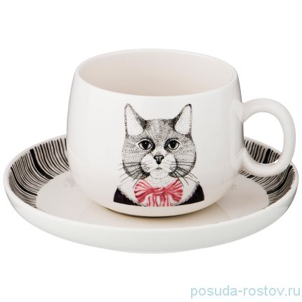 Чайные пары 450 мл 4 шт &quot;Fashion Animals /Кошка&quot; / 190901