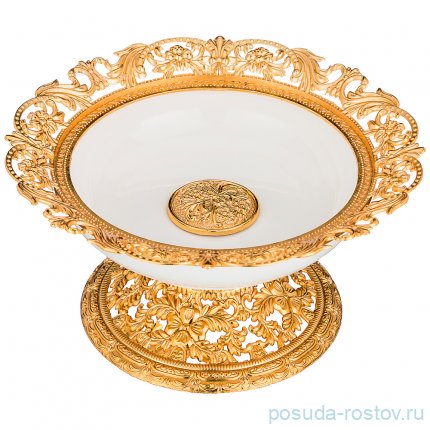 Конфетница 19 х 10 см н/н &quot;Плюмаж /золото&quot; / 188947