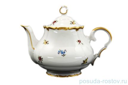 Заварочный чайник 700 мл &quot;Корона /Мелкие цветы /Матовое золото&quot; / 148380