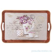 Поднос 52,5 х 34,5 х 5 см прямоугольный с ручками &quot;Старинный прованс&quot; / 329724
