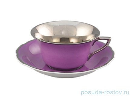 Чайная пара 100 мл &quot;Виндзор /Фиолетовая с платиной&quot; / 158716