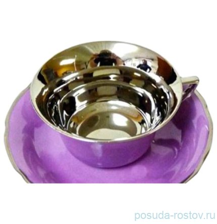 Чайная пара 100 мл &quot;Виндзор /Фиолетовая с платиной&quot; / 158716
