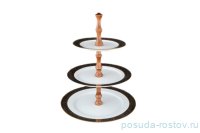 Этажерка 3-х ярусная &quot;Опал /Платина с золотом&quot; / 006546