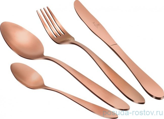 Столовые приборы 24 предмета на 6 персон "Rosegold Line" / 199384