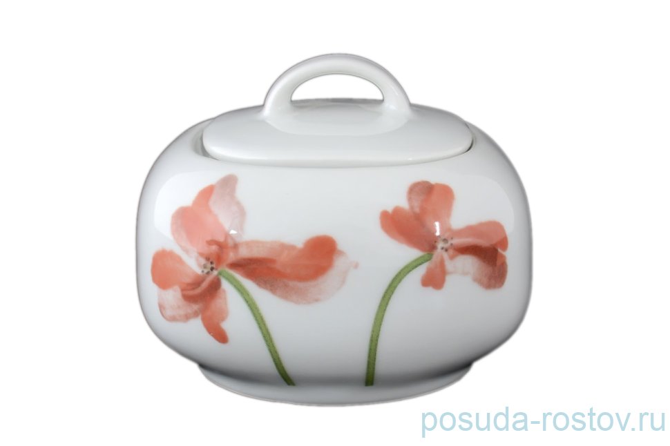 Сахарница 300 мл без ручек "Леон /Красные маки" / 057072 Сахарница 300 мл без ручек "Леон /Красные маки" / 057072