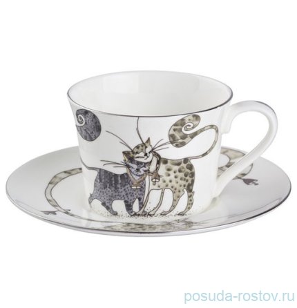 Чайный сервиз на 6 персон 15 предметов &quot;Котики&quot; (подарочная упаковка) / 189122