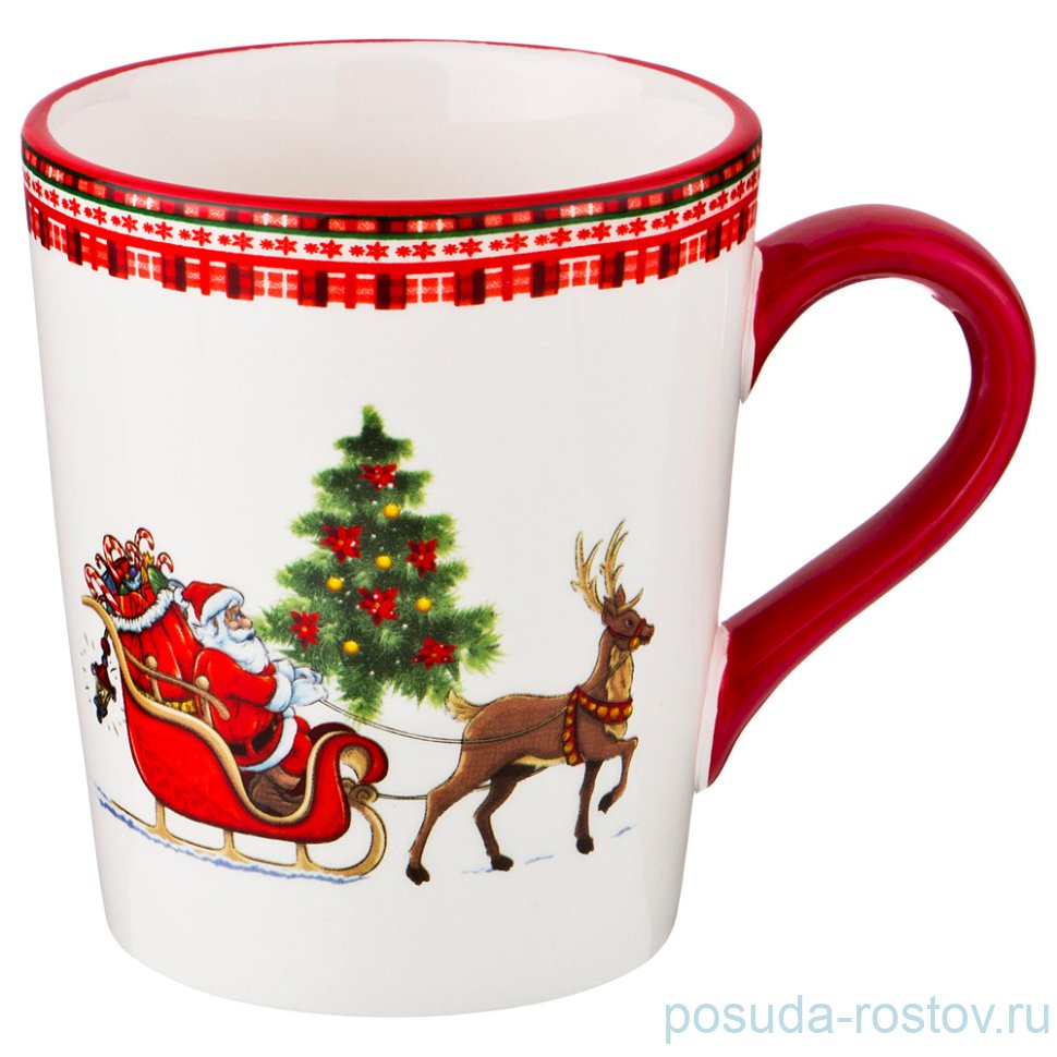 Кружка 320 мл "оленья упряжка" / 190326 Кружка 320 мл "оленья упряжка" / 190326