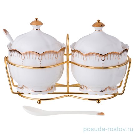 Набор сахарниц 2 шт с ложками на подставке &quot;герцогиня&quot; / 192579